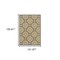 Homeroots 9 x 13 ft. Grey Gold Floral Medallion Discs Indoor & Outdoor Area Rug 384204 - alternate 2